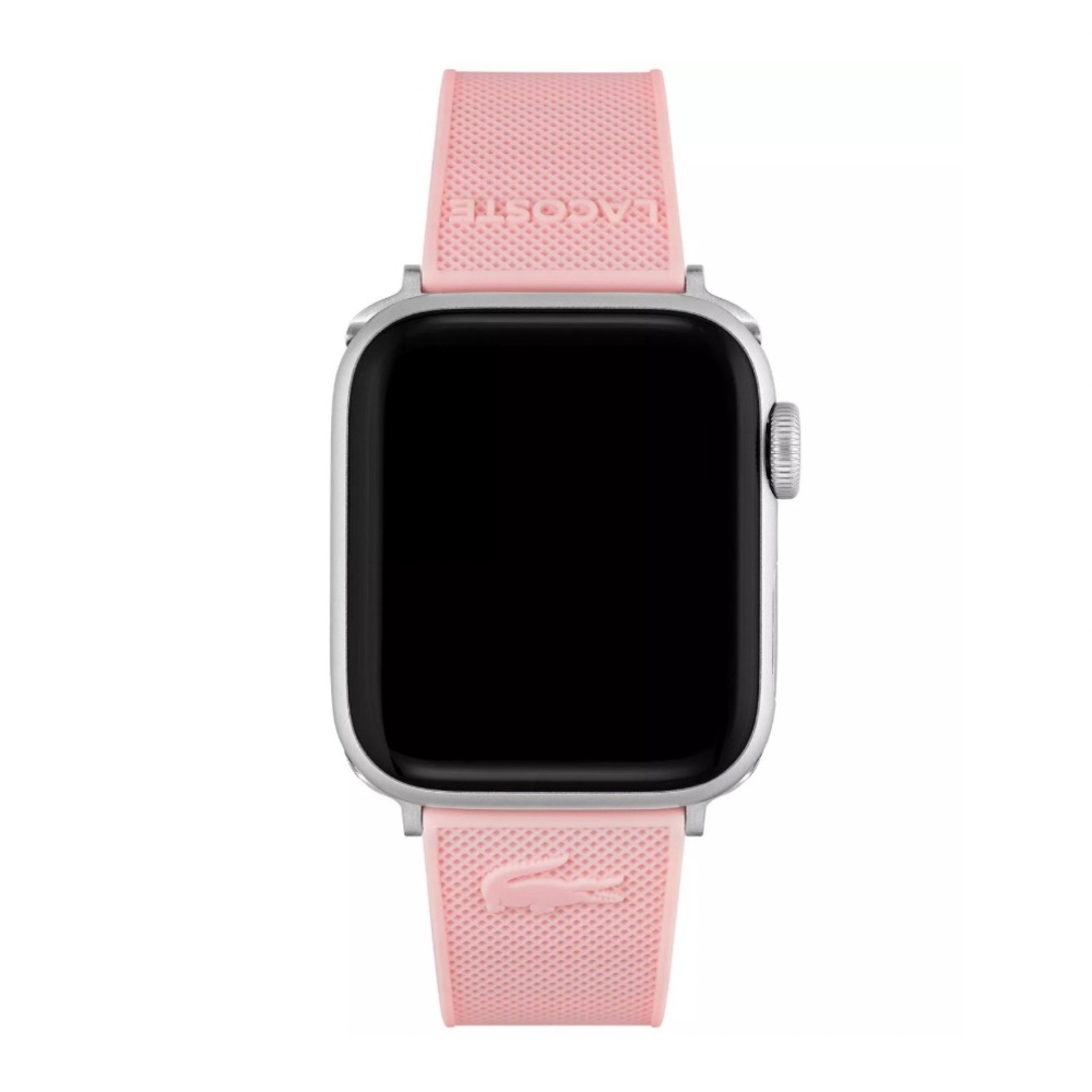 *CLEARANCE* LACOSTE Petit Pique Pink Silicone Strap for Apple Watch 38mm/40mm
